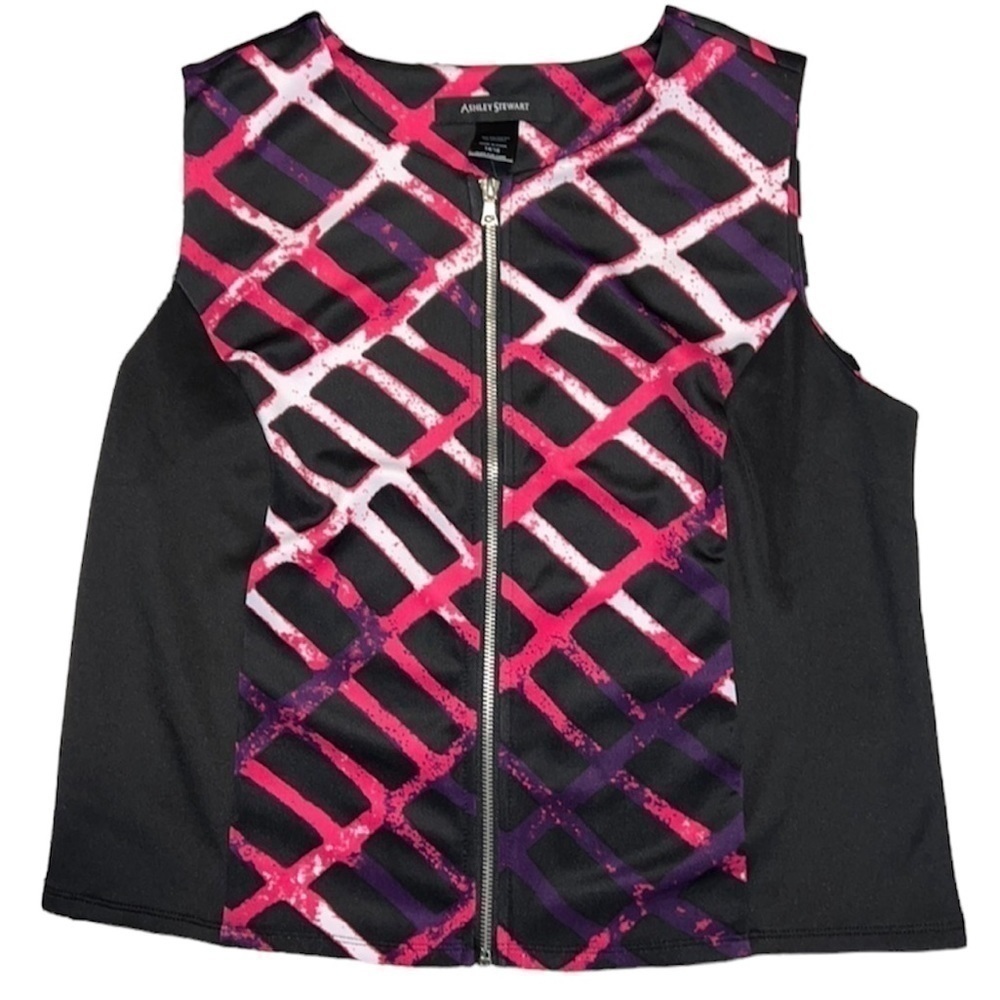 Ashley Stewart grid crop top. 14/16. NWT